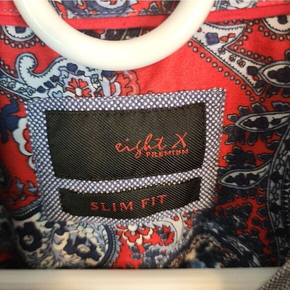 Men's Eight X Premium "Slim Fit" longsleeve button-down shirt, size small - Picture 2 of 4